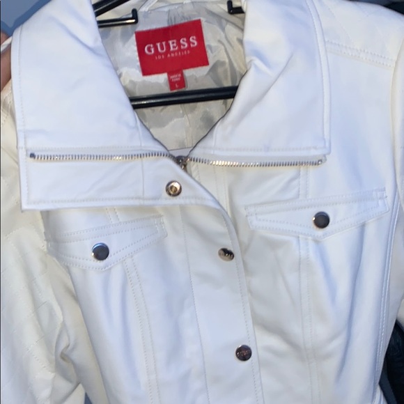 GUESS White Faux-leather Moto jacket - Picture 5 of 5